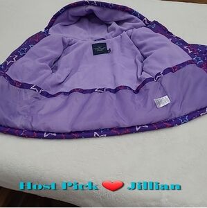 C.... FADED GLORY toddler 24 MONTHS  hooded winter purple star jacket